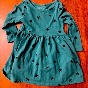 Adorable cat and Jack green dress with stars